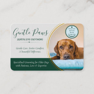 Carte De Visite Salon de toilettage pour animaux seniors Emerald D