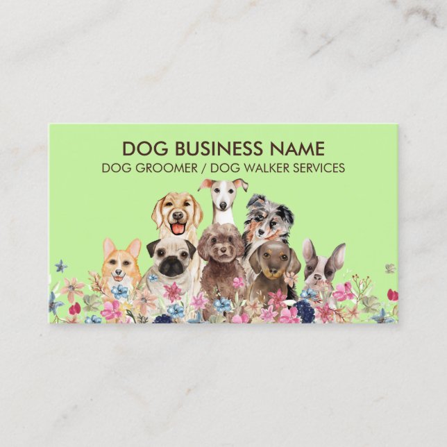 Carte De Visite salon de toilettage pour chien boutique garde d'an (Devant)
