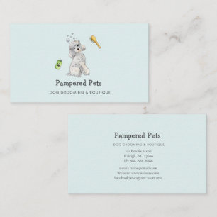 Carte De Visite Salon de toilettage pour chiens mignons boutique p