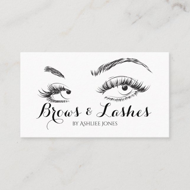 Carte De Visite Salon des extensions Eyebrows et Eyelash (Devant)