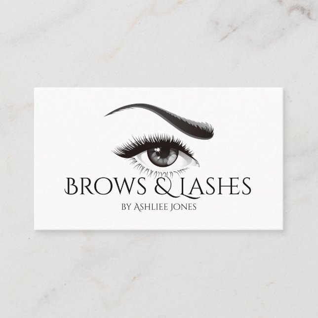 Carte De Visite Salon des extensions Eyebrows Microblading & Eyela (Devant)