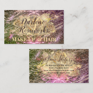 Carte De Visite Salon des mouches à papillon rose rose