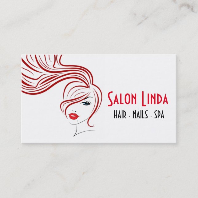 Carte De Visite Salon des ongles de cheveux et Spa (Devant)