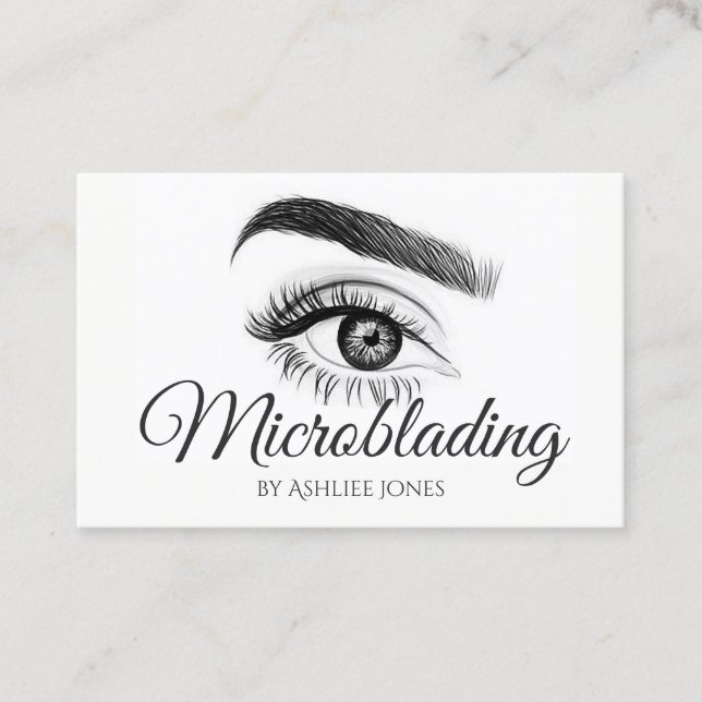 Carte De Visite Salon des sourcils et cils microblading (Devant)