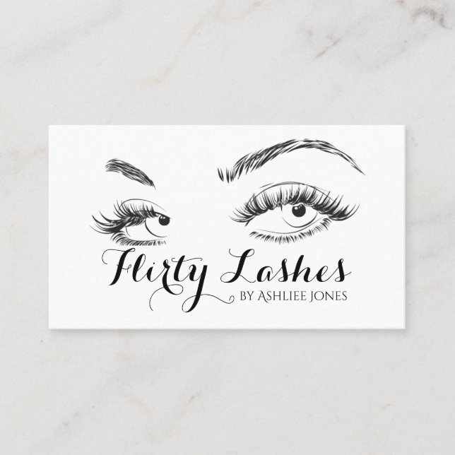 Carte De Visite Salon Eyebrows & Eyelash (Devant)