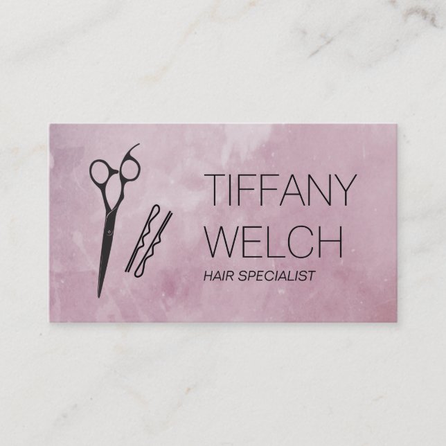 Carte De Visite Salon Grunge Design (Devant)