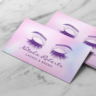 Carte De Visite Salon holographique de maquillage Eyelash