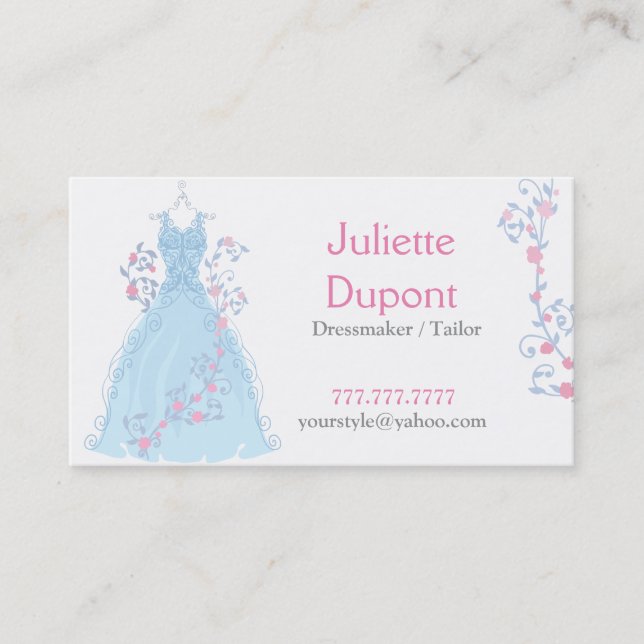 Carte De Visite Salon mariage sur mesure élégant (Devant)