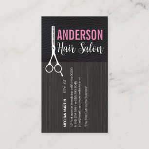 Carte De Visite Salon moderne Cuir Ciseaux salons