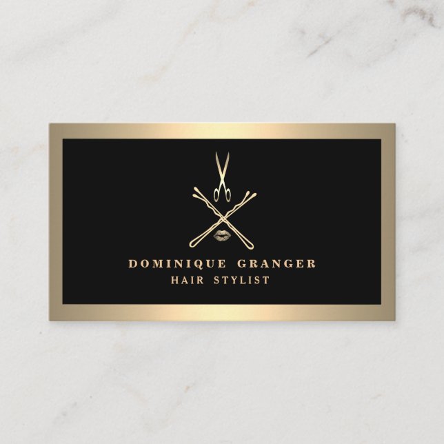 Carte De Visite Salon moderne de maquilleur et de coiffeur (Devant)