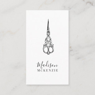 Carte De Visite Salon moderne de stylo pour cheveux à ciseaux Vint