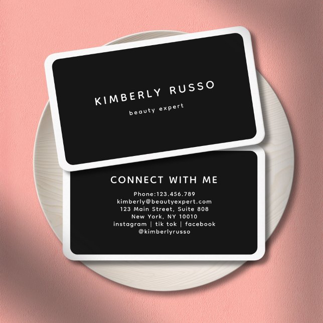 Carte De Visite Salon Moderne Tendance (Modern Trendy Salon Business Card)