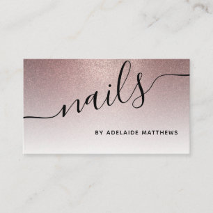 Carte De Visite Salon moderne tendance Rose Gold Parties scintilla