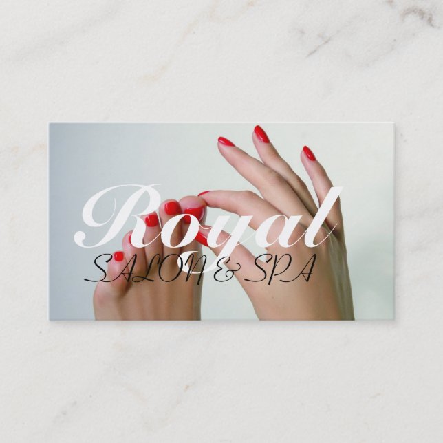 Carte De Visite Salon Nails Manicure Pedicure Beauty Spa (Devant)