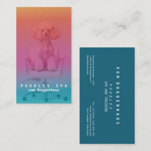 Carte de Visite Salon Pink Poodle