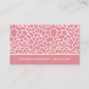 Carte De Visite Salon Poster de animal Beauticier Chic Rose Giraff