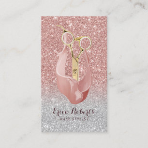 Carte De Visite Salon rose moderne d'Ombre d'argent d'or de