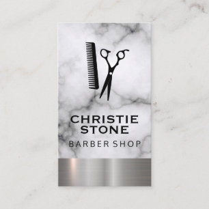 Carte De Visite Salon Shears Marbre Métal Triage