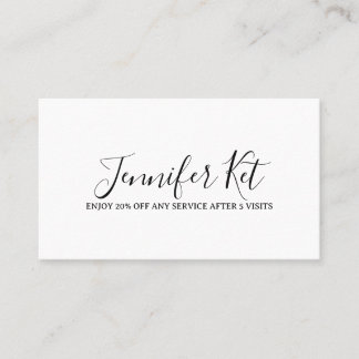 Carte De Visite Salon spa business discount offer website visits a