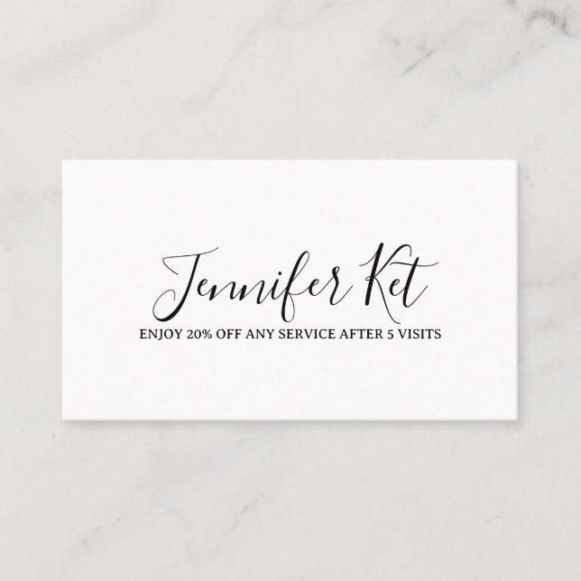 Carte De Visite Salon spa business discount offer website visits a (Devant)