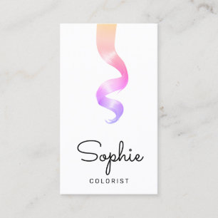 Carte De Visite Salon Styliste des coiffeurs Rainbow