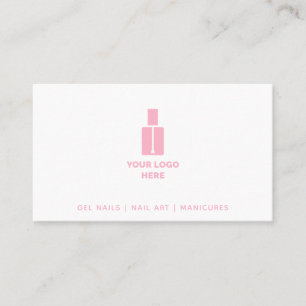 Carte De Visite Salon Technicien Nail Ajouter Votre Logo Texte Ros