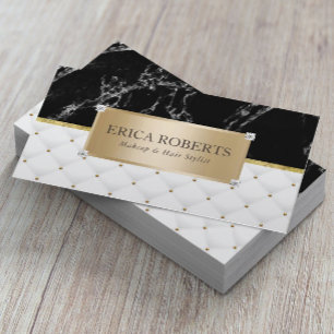 Carte De Visite Salon tendance Marbre maquillage Artiste Coiffeur