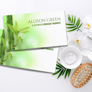 Carte De Visite Salon Zen SPA Aromathérapie Massage Thérapiste