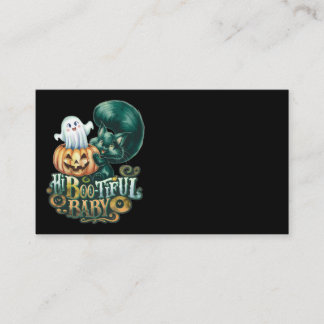 Carte De Visite Salut Beau-coup Bébé Chat Halloween