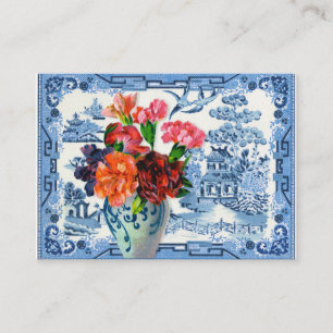 Carte De Visite Salutations bleues de saule