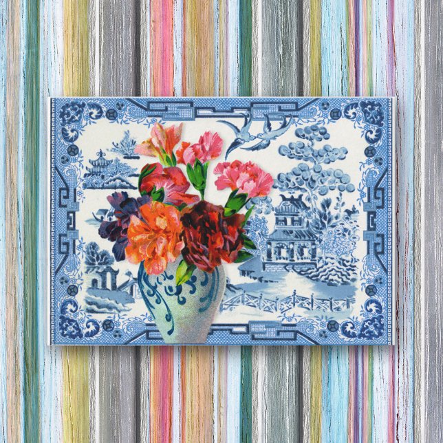 Carte De Visite Salutations Blue Willow (Créateur téléchargé)