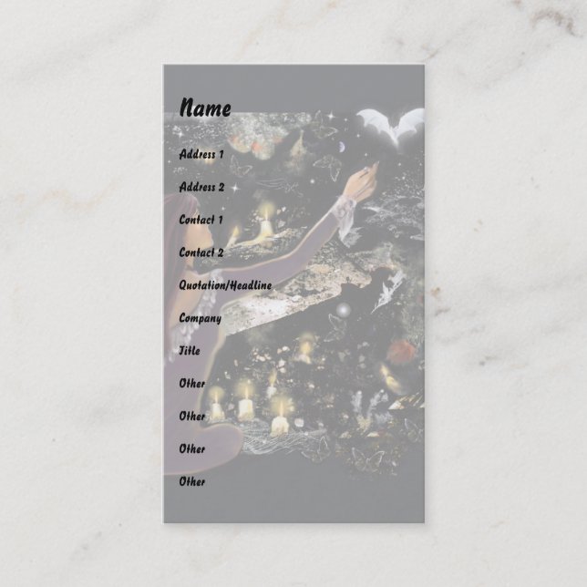 Carte De Visite Samhain Mystique ! (Devant)