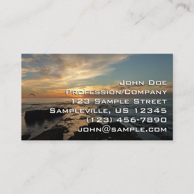 Carte De Visite San Diego Sunset (Devant)