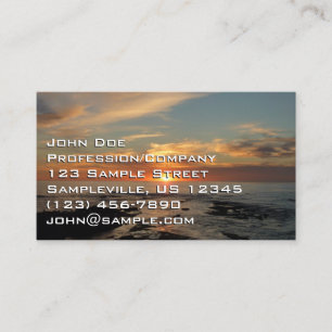 Carte De Visite San Diego Sunset II California Seascape