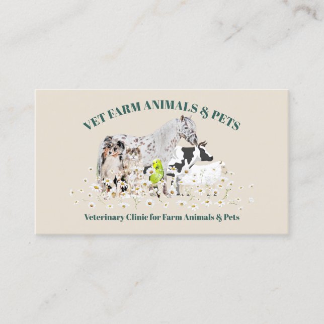 Carte De Visite Sanctuaire d'animaux de ferme (Devant)