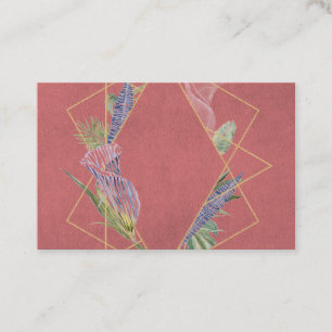 Carte De Visite Sangria Floral Leaf Designer
