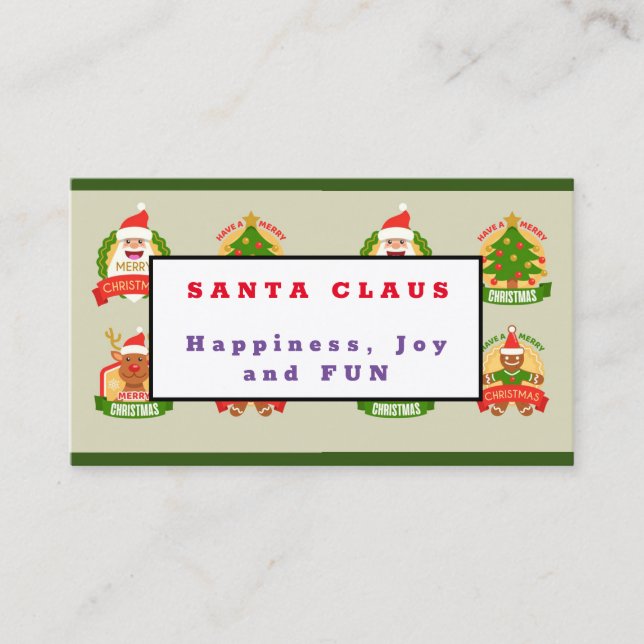 Carte De Visite Santa Claus (Devant)