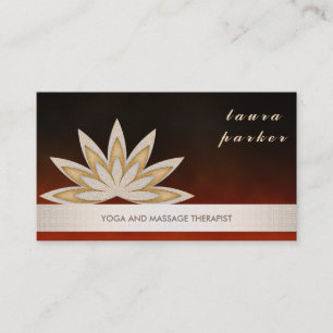 Carte De Visite Santé curative de yoga de logo de fleur de Lotus