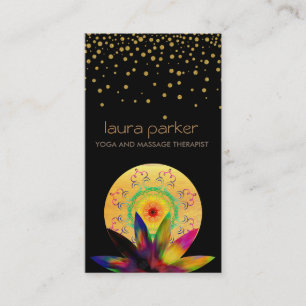 Carte De Visite Santé curative de yoga de logo de fleur de Lotus