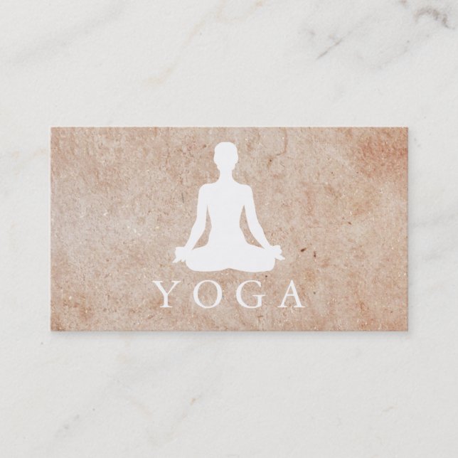 Carte De Visite Santé curative de yoga doux élégant de logo (Devant)