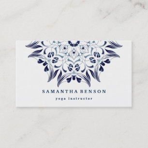 Carte De Visite Santé élégante de méditation de yoga de logo de