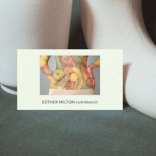 Carte De Visite Santé élégante professionnelle de régime de