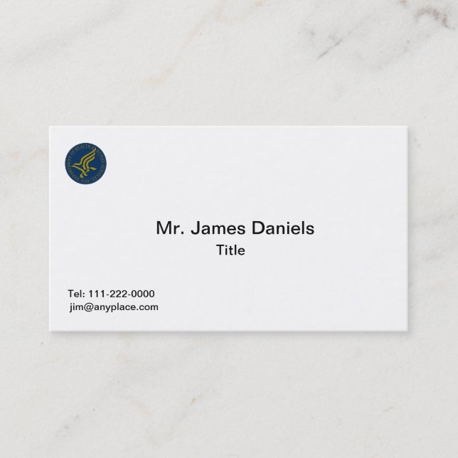 Carte De Visite Santé et services sociaux (HHS) (Devant)