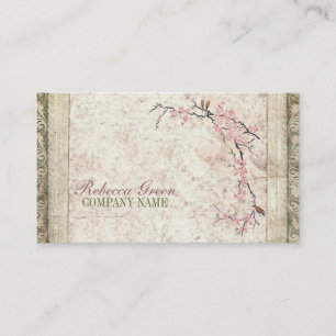 Carte De Visite santé holistique Yoga Zen Cerise SPA Blossom Sakur