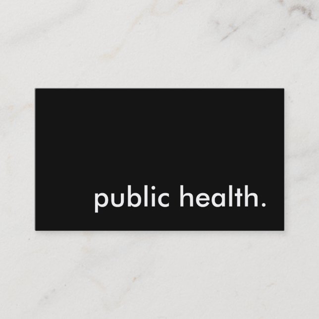 Carte De Visite santé publique. (Devant)