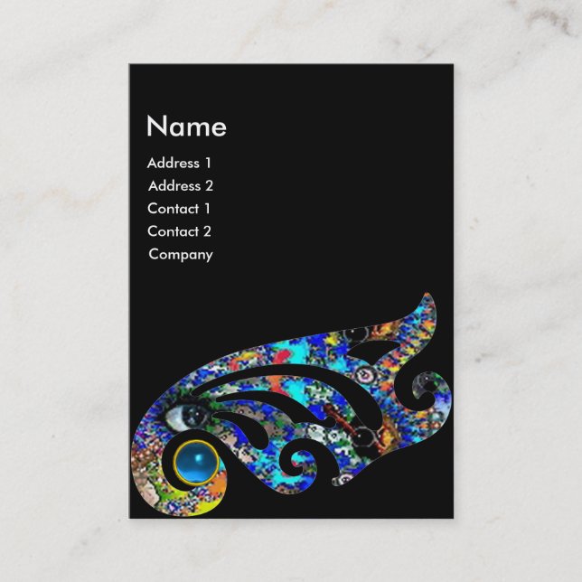 Carte De Visite SAPHIRE ÉPHÉRIQUE Beauté, Salon, Spa, Artiste maqu (Devant)