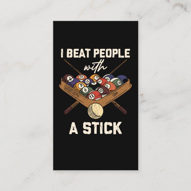 Carte De Visite Sarcastic Billiard 8 (Devant)