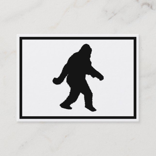 Carte De Visite Sasquatch Squatchin' Silhouette (Devant)