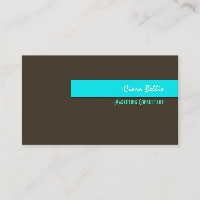 Carte De Visite Sassy + couleurs rétro tendance DIY/Chocolat foncé (Devant)