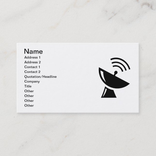 Carte De Visite satellite_vector_Clipart (Devant)